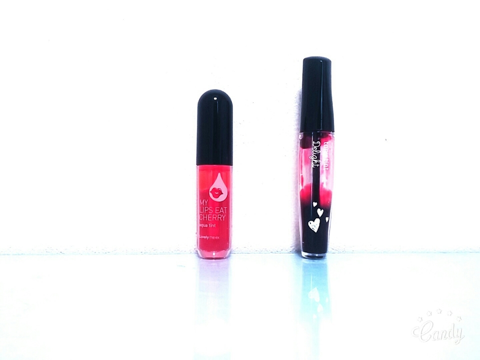 왼쪽 : 더페이스샵 러블리믹스 아쿠아틴트 1호 쥬이시체리
(학생틴트로도 불리는데 저한테는 너무 연해서... )

오른쪽 : 토니모리 딜라이트 토니틴트 1호 체리핑크
(마찬가지로 학생틴트로 불리는데 넘 진해요ㅜㅜ 그래도 쓰긴써서...)