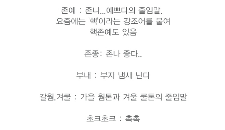 뷰티 신조어?에요