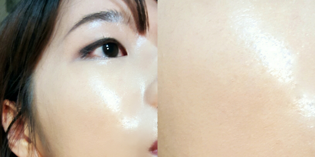 얼굴에 바른 모습입니다. 피부가 건강해 보이는 촉촉한 광이 너무너무 좋은데 파우더리한 느낌이 없으니 모공을 메꿔주는 효과가 없어 좀 아쉽네요. 그리고 매장언니 엄지척! 더 밝은 거 샀으면 얼굴만 허옇게 둥둥 떠다닐뻔 했어요 ㅋㅋ