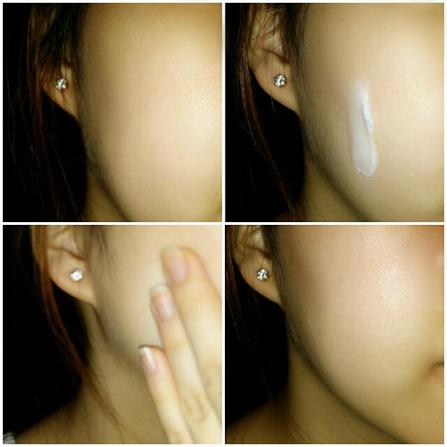 사진에선 차이가 커보이진않아보이는데.. 이거바르면 징짜 피부속이 수분으로 꽉꽉찬 기분이에요:) 
