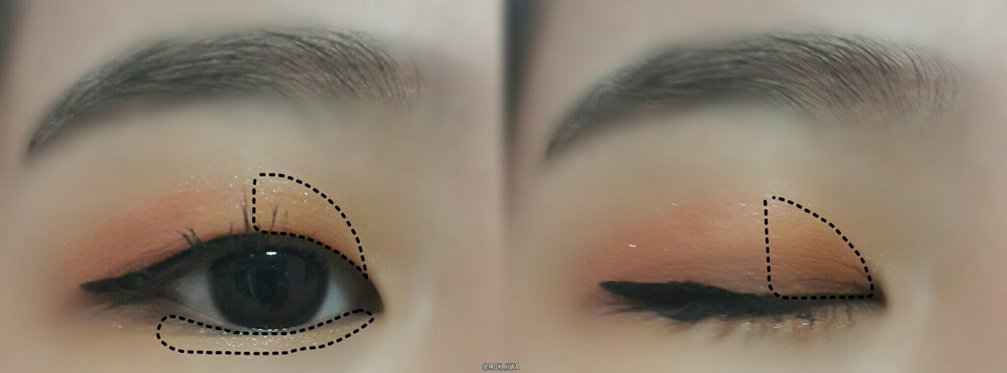 에뛰드-탱탱탠저린제스트 

1/2 중 앞부분을 발라준뒤 애굣살에는 펄을위주로 발라줍니다