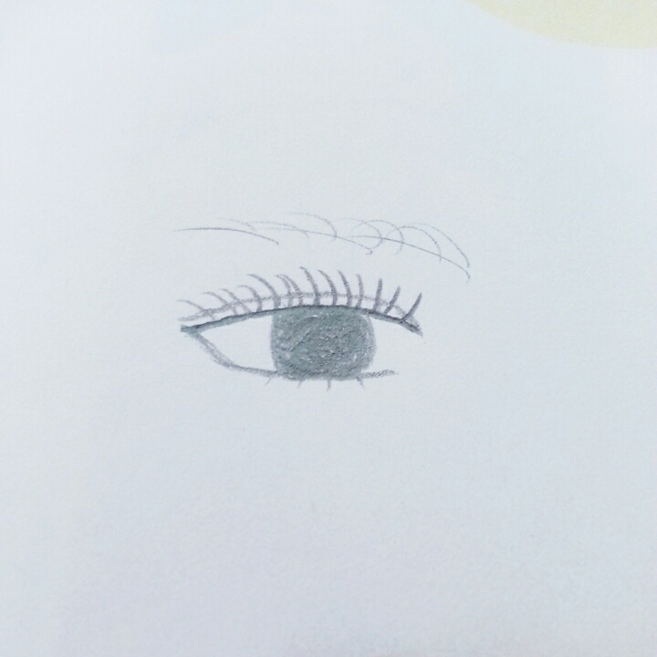 속눈썹! 약간 휘어지게 그리는 게 포인트에요!💞