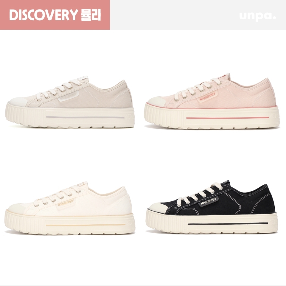 디스커버리 뮬리는 5cm의 높은 굽에도 불구하고
키높이 효과는 물론 가벼운 착화감으로
부담 없이 멋스럽게 신을 수 있다는 게 장점이야!

동그란 토캡 포인트가 발이 작게 보이게 연출해 주며
IU창을 적용해 편안한 쿠션감과 오랜 시간 신어도
가벼운 착용감까지 느낄 수 있다고 해 : )

매일 신거나 코디하기 편한 예쁜
네 가지 색상으로 출시되었으니
마음에 드는 컬러로 선택해 보자 >ㅁ<
.
.
.
여기까지 봄 냄새 물씬 나는
운동화와 스니커즈를 추천해 봤어!

새신과 함께라면 왠지
한 해를 기분 좋게 출발하는 느낌이랄까~
새학기 또는 새 직장 등 새로운 시작을 위한
기분 전환템을 찾고 있다면
위에서 추천한 리스트를 참고해 봐!

그럼 에디터는 다음에도
흥미로운 패션 소식으로 돌아올게, 안녕♥