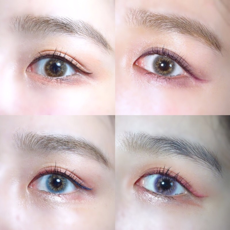 이건 카리브3콘 전 색상 착용샷인데요!
여기서 핑크렌즈를 착용한 메이크업은 핑크 포인트 메이크업을 한 사진이라서 핑크핑크한 느낌이 더 강하죠♥ 

카리브3콘 전 색상 모두 예쁘고, 무엇보다 착용감이 좋았어요! 눈이 시렵거나 건조하지 않아서 추천해요♥ 