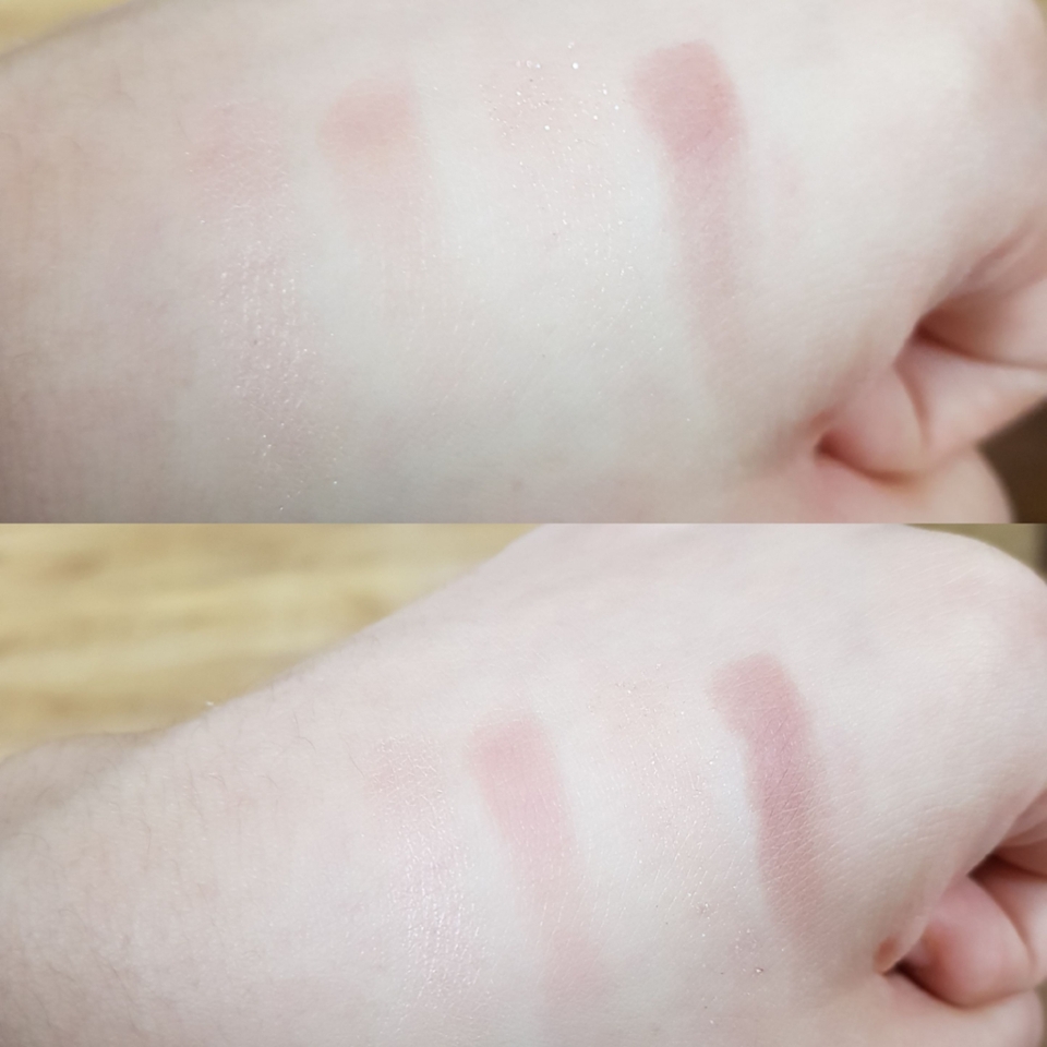 위에는 순서대로 한번씩 발색한거고, 밑에는 그 위에 한번씩 더 발색한 사진입니당