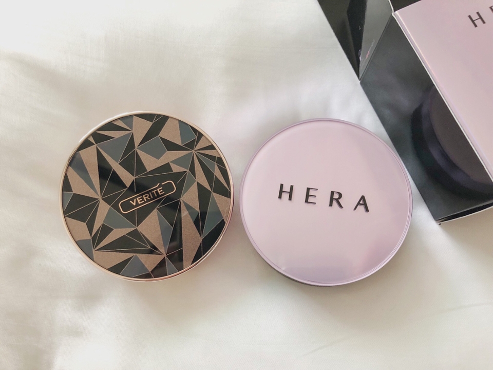 제가 기존에 쓰던 베리떼 쿠션과 잠시 비교해볼게요~