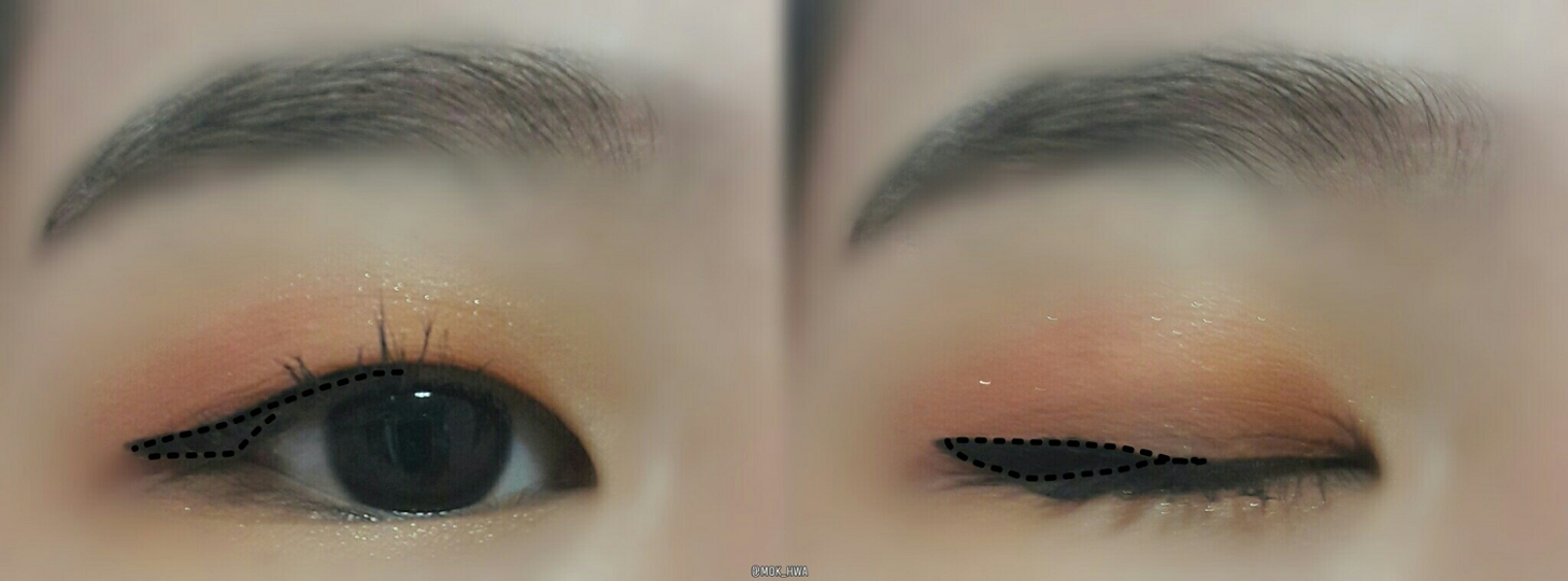 다이소-올리브팜 펜라이너 블랙 
스킨푸드-루트컬 마스카라 볼륨 블랙

아이라인은 눈꼬리쪽 삼각형을만든다고 생각하며 그려준뒤 블랙 마스카라로 발라줍니다