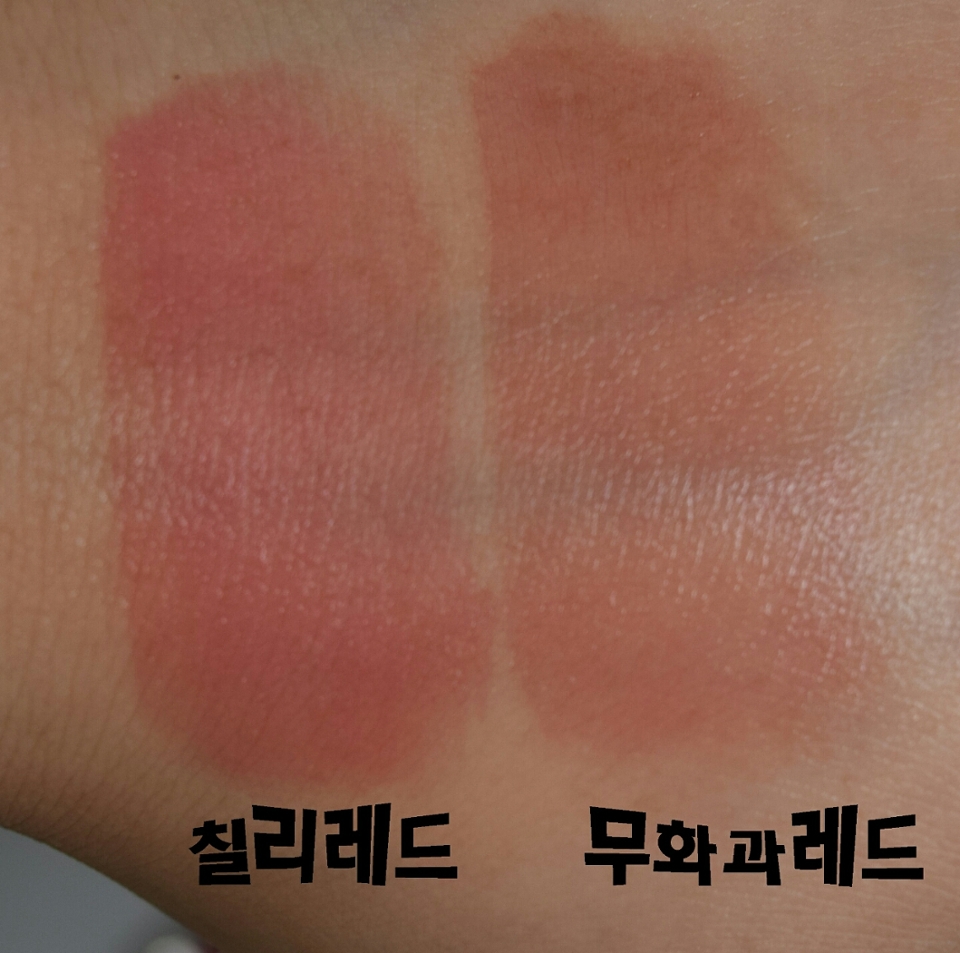 생각보다 착색이 심하지않았어요 
지속력도 아리따움 컬러레스팅이 훨씬좋았구요
