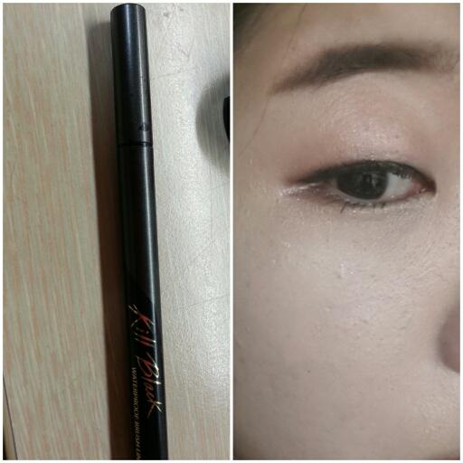 6. 내사랑 클로오 킬블랙 붓펜라이나로 눈꼬리를 짧게 그려주세요~ㅎㅎ
7.마스카라로 속눈썹을쓱쓱 올려주세요 ㅎㅎ