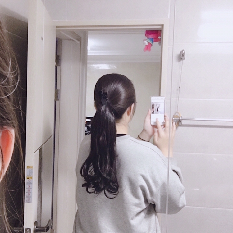 살짝 낮게 묶었을때
이때가 제일 괜찮았어요