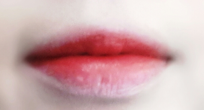 립무스로 넓게펴준후 입술안쪽에 레이디데인져를발라줍니다