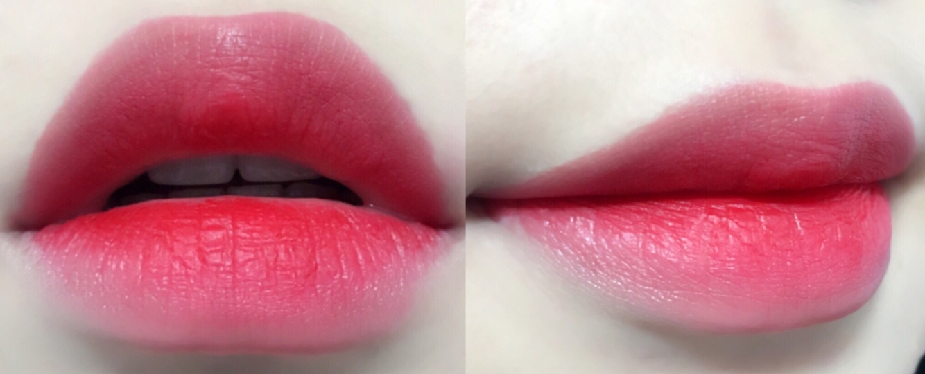 톡톡 연하게 발랐습니당~
연하게바르면 데일리로 바르기에 과하지않은 맑고 예쁜 핑크레드로 발려용! 
텍스쳐때문에 각질부각 쩔겠다 싶었는데 오 이게 웬걸? 입술에 착 밀착력있게 발리면서 각질을 일으키지 않았어요!! 이래서 립스틱은 맥인가.. 싶었습니당👍