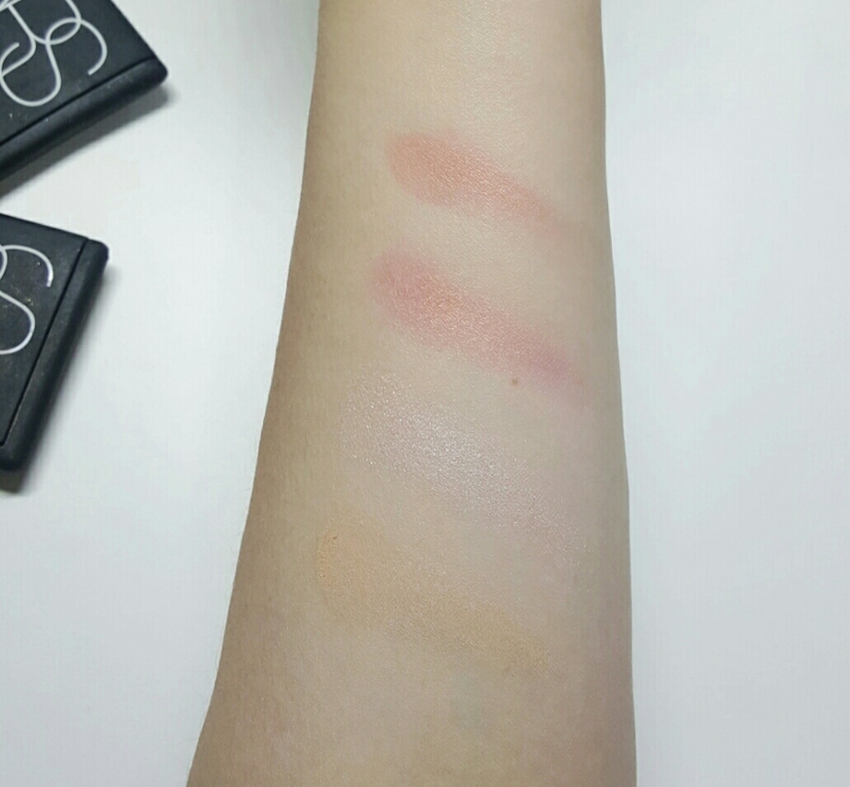 발색샷이에요! 
위에서 부터 딥쓰롯 - 오르가즘 - 레클라스 - 니코