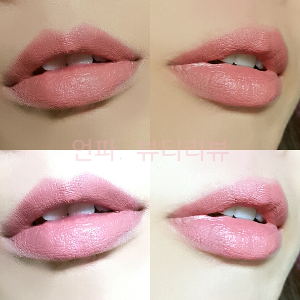 부드럽게 밀착되는 제형입니다. 매트제형인데 딱히 당김도 없고 발림성은 딱 좋아요! 근데 아쉽게도 덧바르다 보면 없는 주름도 만들어주는 질감..ㅠ 그래도 색 때문에! 포기할 수가 없어요.