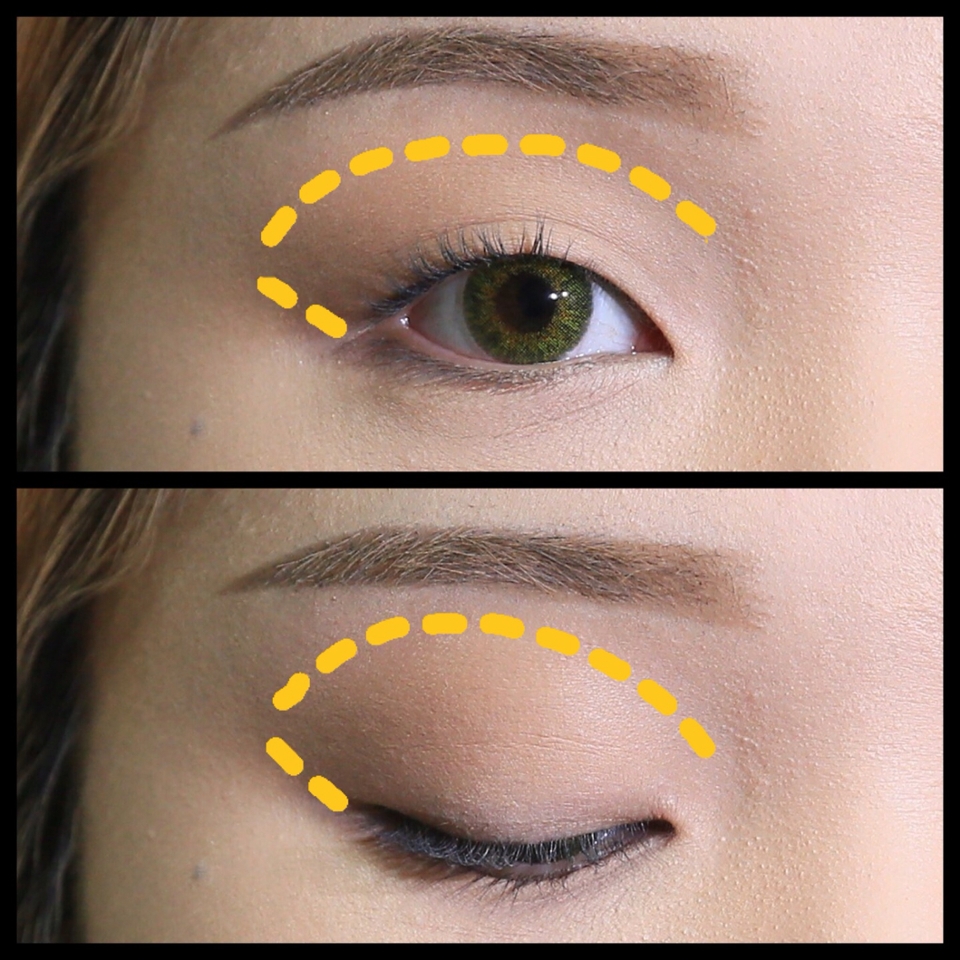 베이스 섀도우를 파우더 처리를 한 아이홀 전체에 발라줄께요 메인컬러를 떠보이지 않게 해주면서 아이홀 음영도 잡아주니 일석이조 !  🤩🤩
