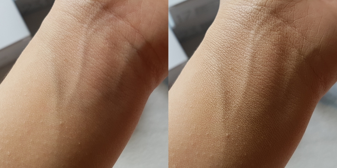 
Before & After 에요:)

주름에 끼이지 않고, 
얇게 밀착되면서 보송하게 픽싱! 

보시다시피 바른 듯 안 바른듯 
자연스러움이 매력적이었어요!


