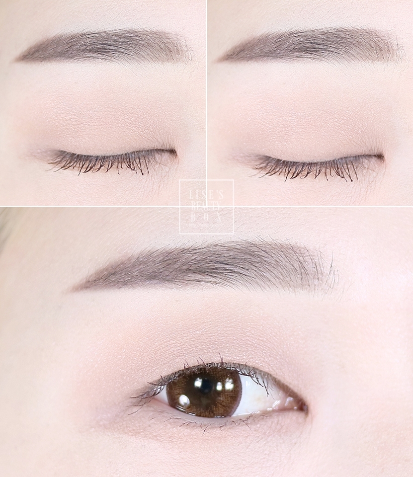 한 번에 발색이 잘 되지는 않아요.
오른쪽 상단이 여러 번 덧발라 발색해준 모습인데 왼쪽 상단 얇게 펴바른 사진이랑 별 차이가 없는 ....
이 아이도 입자가 되게 고와요. 대신 가루날림이 심한 편이에요.