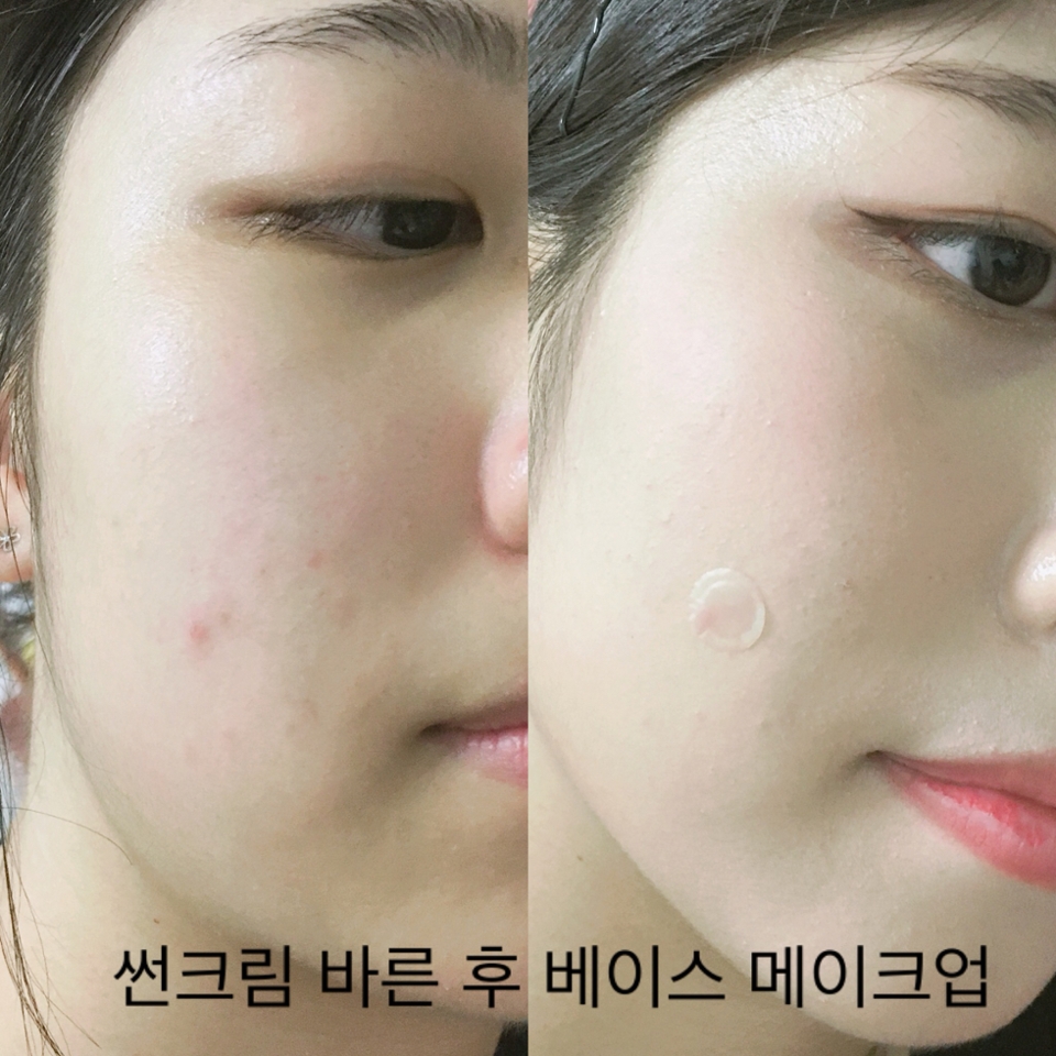 선크림을 가볍게 한 번 발라준 뒤 파운데이션을 올렸어요! 꾸덕하지 않고 밀키한 선크림을 바르고 파운데이션을 올리니 밀리지도 않고 끼임도 없었어요! 끈적임 없이 산뜻한 아넷사 아쿠아부스터 선크림 좋아요!