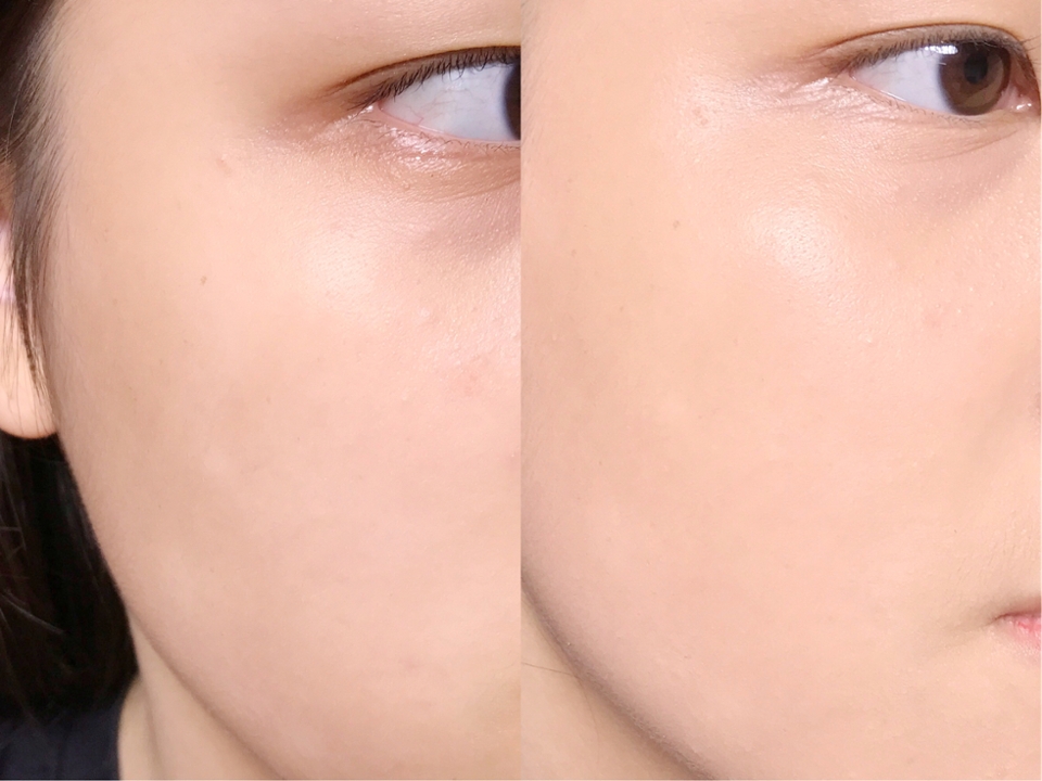 왼쪽이 비포 애프터입니다!

약간 두껍게 발리는 듯한 느낌이 있어요!
한번 두껍게 바르시는 것 보다 얇게 두번 퍼프로 두드리는 방법 추천합니다!

사진 상으로는 티가 잘 안 나지만 제가 자칭 21호인데 21~23호 용이라 그런지 어두웠어요!


23호-약간의 톤업
22호-자연스러움
21호-톤 다운

원하시는 분들께 추천드려요😳