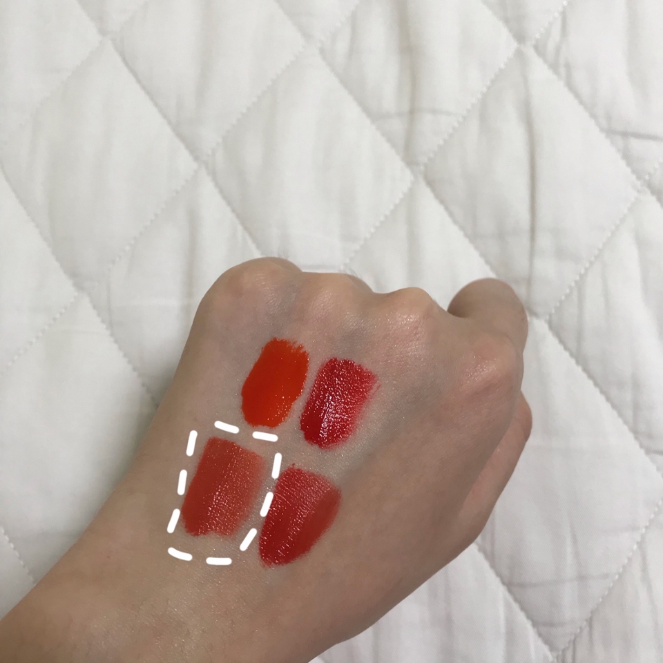 두번째 롬앤 시스루 매트 틴트 03뜨루코랄 컬러는 이름처럼 코랄이 섞인 당근컬러였어요! 봄웜라이트분들도 어울릴만한 코랄오렌지컬러예요! 봄브인 제가 발랐을때 안색을 확 밝혀주어서 요즘 데일리로 매일 바르고있는 립입니다ㅎㅎ