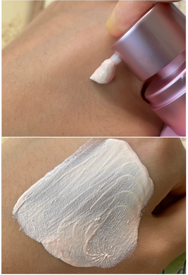 전혀 뻑뻑하지 않고 부드러운 텍스쳐로, 발림성이 좋아 손으로 펴발라주는 제품이에요
