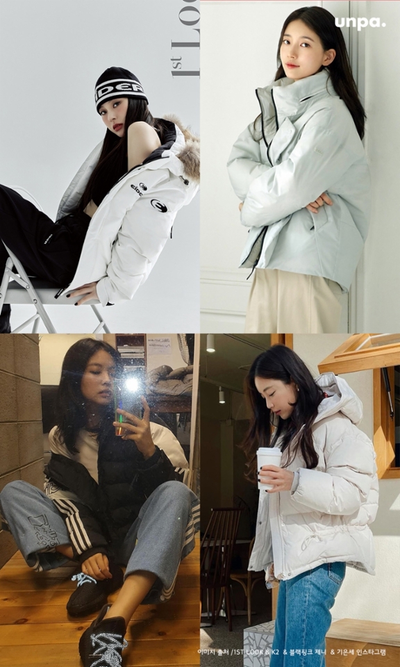 아침저녁 쌀쌀한 날씨를 이겨낼
따뜻한 겨울 아우터 중 하나인 숏패딩

초겨울부터 한겨울까지 입을 수 있는
숏패딩은 다양한 디자인과
편안하고 스타일리시한 매력으로,
올겨울 필수 아이템이 아닐까 싶어 : )

블랙핑크 제니처럼 시크하고
스포티한 느낌의 패딩과 청바지를
함께 코디해 캐주얼한 느낌을,
또는 스우파 노제처럼
비니와 롱부츠를 함께 매치해
유니크하면서 힙한 스타일링도 도전해 보자♥