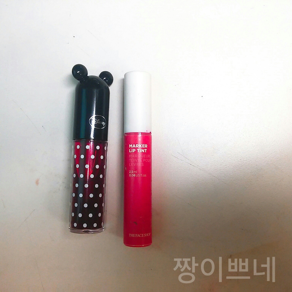 왼쪽부터
🌙더페이스샵 워터리틴트 미키빨간사과🌙
🌙더페이스샵마커틴트 🌙