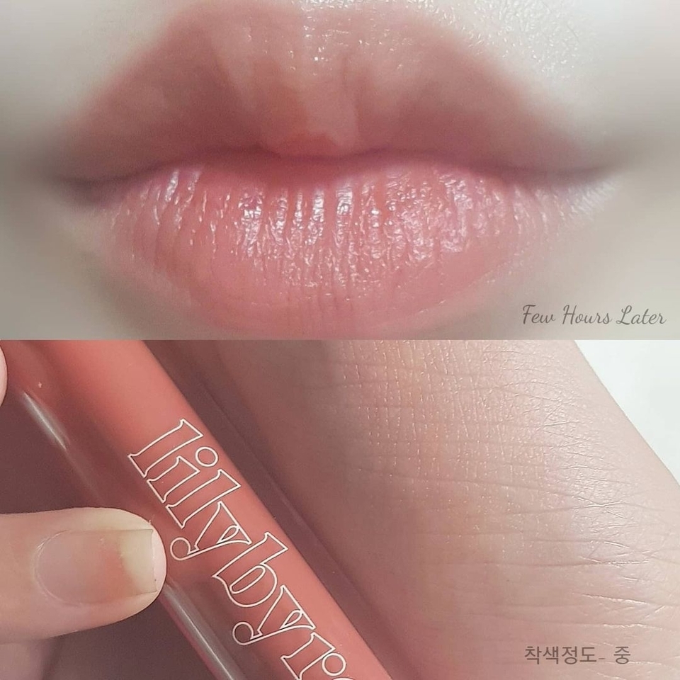 착색은 중간, 몇시간지나면 좀 텁텁해서 아쉽