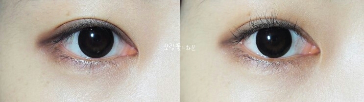 쌩눈(뷰러 전) / 뷰러 후
저는 속눈썹이 가지런하지 않고 지저분하게(?)난 편이어서 뷰러만 하면 속눈썹이 사방으러 뻗치더라고요ㅠㅠ