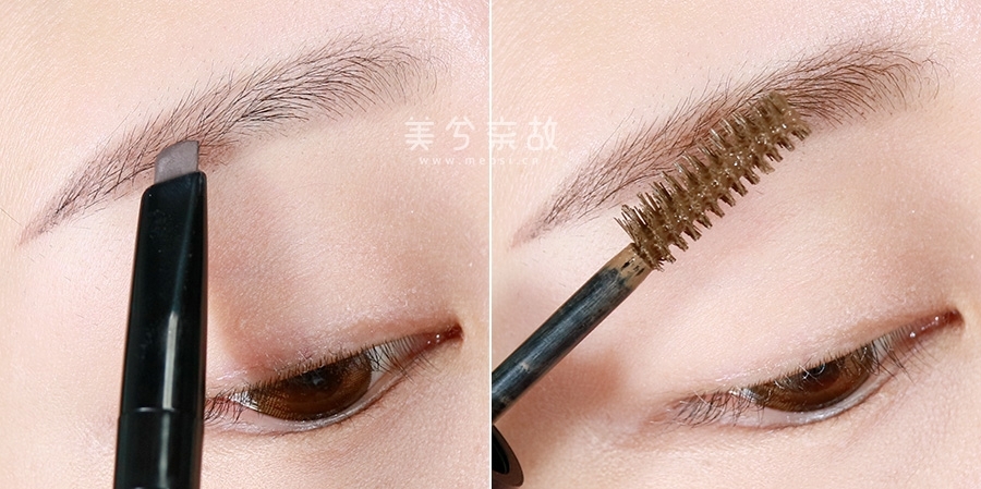 눈썹은 평소 그리던 눈썹 모양으로 자연스럽게 그려주세요.
브로우 펜슬로 눈썹을 그린 후 브로우 마스카라를 발라주었어요,
브로우 마스카라를 바르면 헤어 컬러와 컬러가 맞춰져서 자연스러워 보이는 효과도 있지만
지속력을 높여주는 역할도 해요 !