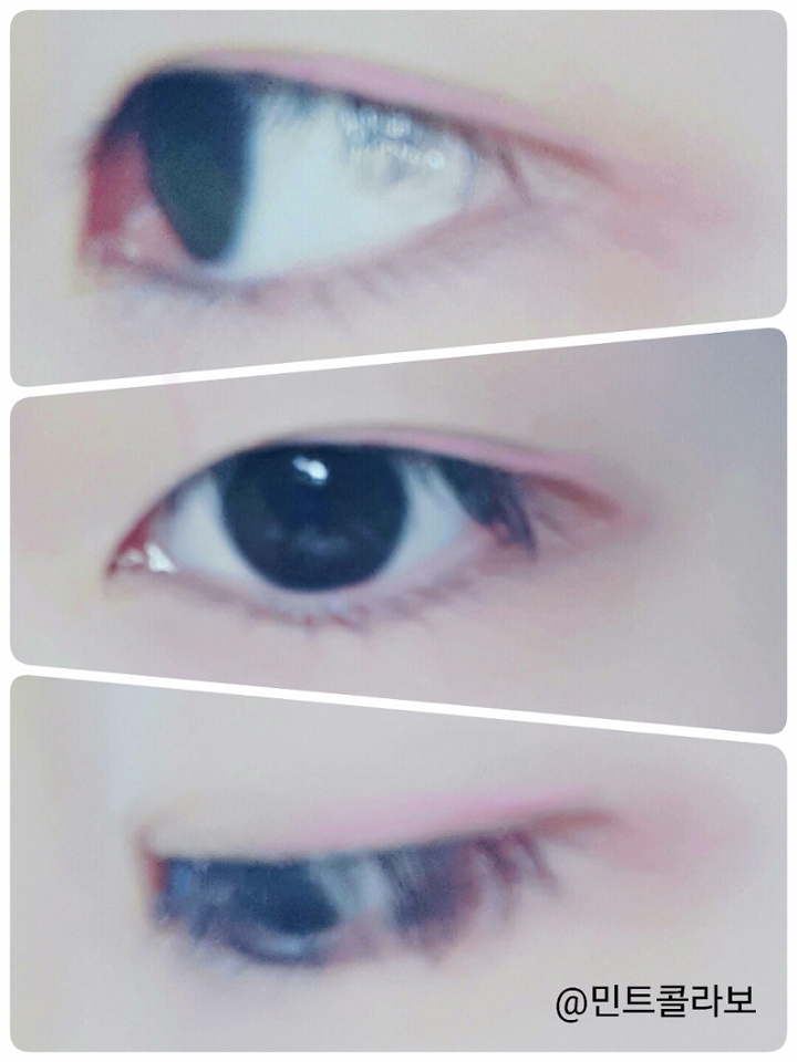 눈 화장을 한 모습입니다 (*´∀`)ﾉ♪