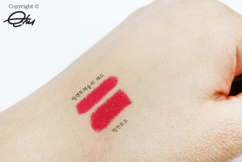 그럼 맥제품이랑 로레알 색상 비교해봤어요! 완전 비슷하죠 ㅋㅋ 근데 링컨로즈가 더 붉은끼가 있고 릴렌트레슬리는 더 핑크핑크 핫핑크 색상이에요  둘다 이쁩니다!