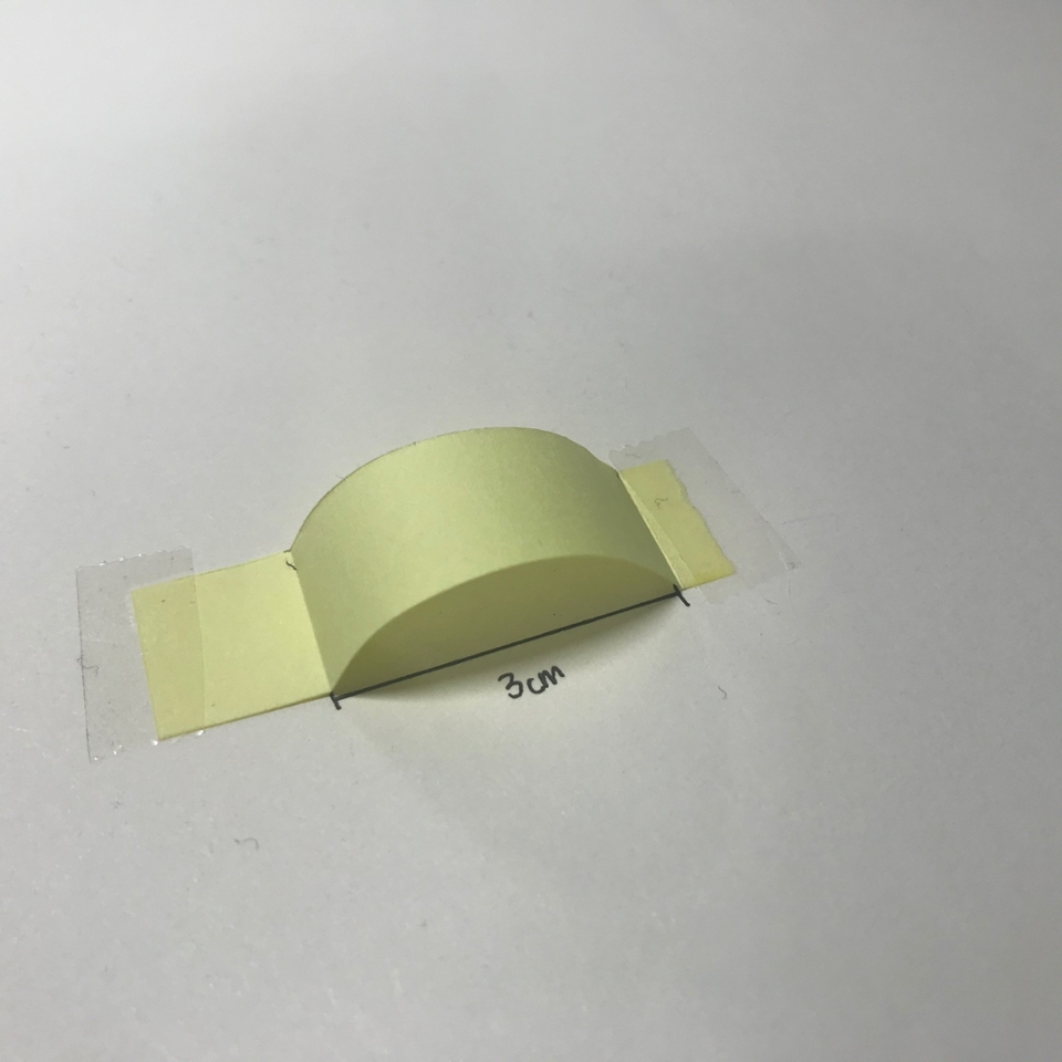 눈 길이 그려놓은 길이에 맞춰서 붙여줍니다