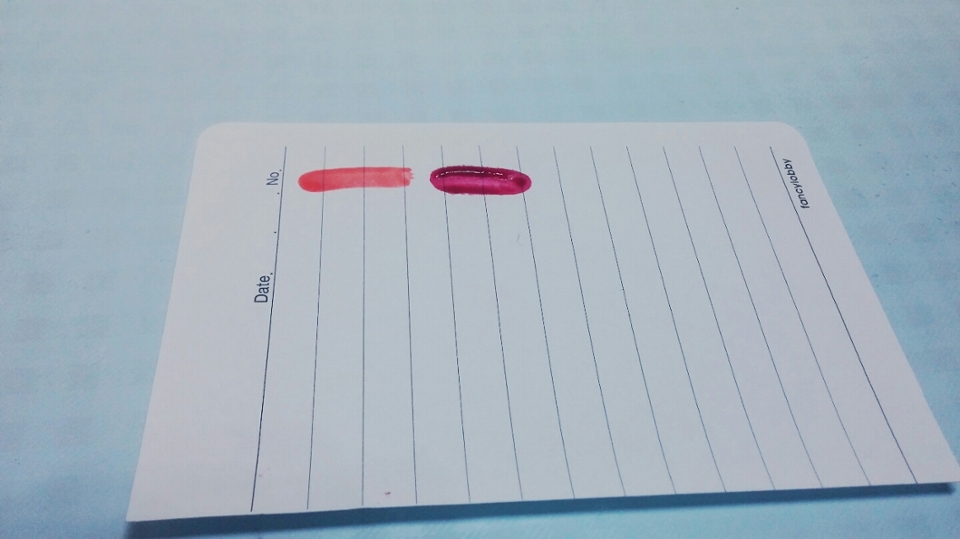 왼쪽 : 더페이스샵 러블리믹스 아쿠아틴트 1호 쥬이시체리

오른쪽 : 토니모리 딜라이트 토니틴트 1호 체리핑크