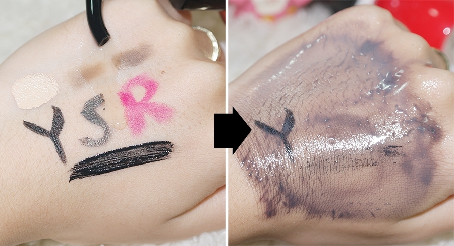 메이크업 클렌징력 테스트 !

제가 갖고있는 제품들 중에 데일리+워터프루프 들로만 손등에 찍찍찍 그어주고
클렌징오일으로 지워봤어요 ~ 아이라이너랑 마스카라가 불안불안했지만