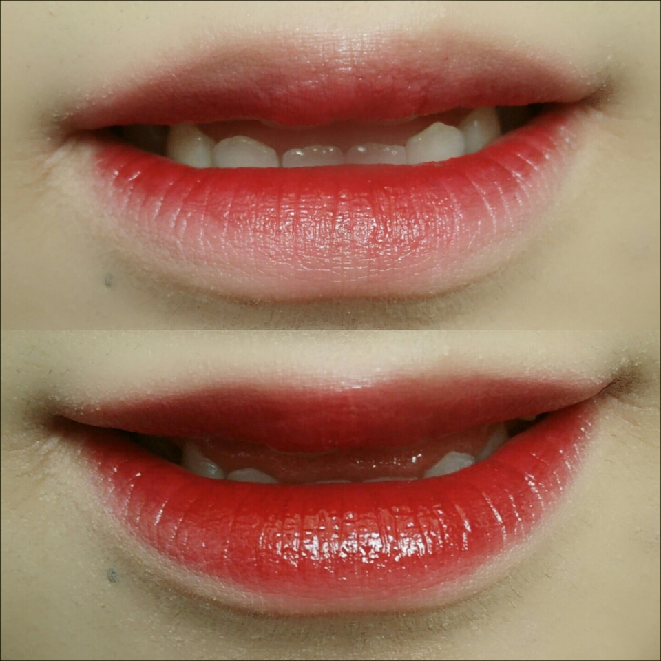 첫번째는 그라데이션을 두번째는 풀로 바른모습인데요!
생각보다 부담스럽지않게 적당한 다크한레드 색상이라 더 맘에 들었던 제품입니당